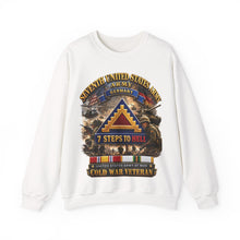 Load image into Gallery viewer, Crewneck Sweatshirt - Army - 7th Unites States Army - 7 Steps to Hell w Germany Tab - SS w COLD WAR SVC - 3D - Enhanced