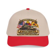 Load image into Gallery viewer, Mid Profile Baseball Cap - 4th Armored Division - PATTON'S M60A1 Main Battle Tank - Breakthrough Division