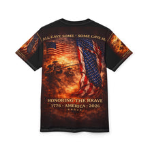 Load image into Gallery viewer, America 250 Years Tribute Tee — "All Gave Some, Some Gave All" for your freedom today