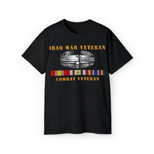 Load image into Gallery viewer, Unisex Ultra Cotton Tee - Army - Iraq War Veteran - Combat Action Badge w CAB IRAQ SVC