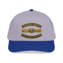 Load image into Gallery viewer, Mid Profile Baseball Cap - USCG - Marine Safety - Auxiliary w txt - 3D - Enhanced