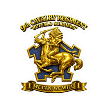 Load image into Gallery viewer, Kiss-Cut Stickers - 9th Cavalry Regiment - BUffalo Soldiers - DUI - We Can, We Will 3D Enhanced