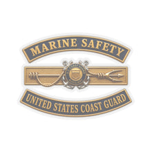 Load image into Gallery viewer, Kiss-Cut Stickers - USCG - Marine Safety - Auxiliary w txt - 3D - Enhanced