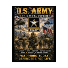 Load image into Gallery viewer, U.S. Army Matte Poster — "This We'll Defend" • Warriors Today, Defenders for Life
