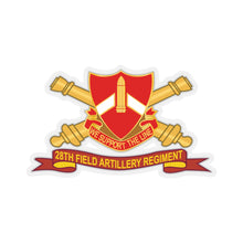 Load image into Gallery viewer, Kiss-Cut Stickers - Army - 28th Field Artillery Regiment w Br - Ribbon X 300