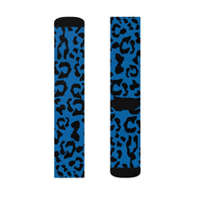 Load image into Gallery viewer, Sublimation Socks - Leopard Camouflage - Blue-Black