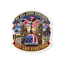 Load image into Gallery viewer, Die-Cut Magnet - Emblem - We Will Always Remember - They Gave Everything - 3D - Enhanced