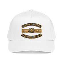 Load image into Gallery viewer, Mid Profile Baseball Cap - USCG - Marine Safety - Auxiliary w txt - 3D - Enhanced