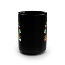 Load image into Gallery viewer, Black Mug 15oz - Vietnam Combat Infantry Veteran w 1st Bn 35th Inf - 4th ID SSI X 300