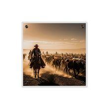 Load image into Gallery viewer, Acrylic Wall Art Panel - Dirty, dusty cattle drive in the Old West