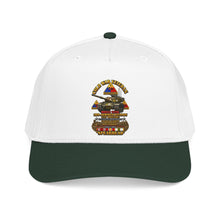 Load image into Gallery viewer, Mid Profile Baseball Cap - Army - Cold War Vet - 3rd Armored Division - Gelnhausen, Germany - M60A3 Tank - Spearhead w Fire - 3D - Enhanced