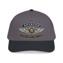 Load image into Gallery viewer, Mid Profile Baseball Cap - USCG - Aviator Badge - Auxiliary w txt - 3D - Enhanced