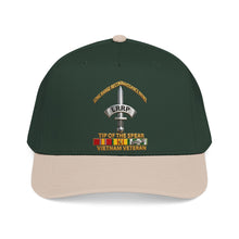 Load image into Gallery viewer, Mid Profile Baseball Cap - Army - Badge - LRRP - Tip of the Spear - Vietnam Vet w SVC - 3D - Enhanced