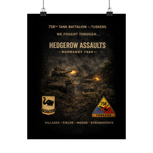 Load image into Gallery viewer, Matte Poster - Hedgerow assault in Normandy, 1944 - Shirt - Back