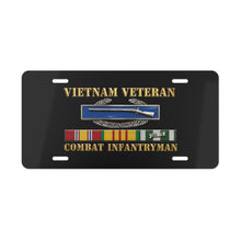 Load image into Gallery viewer, License Plate - Army - Vietnam Veteran - Cbt Infantryman w CIB VN SVC - 3D X 300