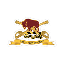 Load image into Gallery viewer, Kiss-Cut Stickers - Army - 10th Cavalry Regiment w Br - Ribbon X 300