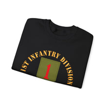 Load image into Gallery viewer, Crewneck Sweatshirt - Army - SSI - 1st Infantry Division - Big Red One - Vietnam Veteran w VN SVC Bar X 300