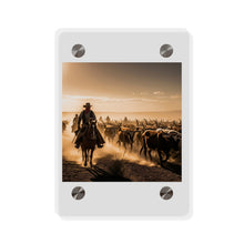 Load image into Gallery viewer, Acrylic Wall Art Panel - Dirty, dusty cattle drive in the Old West