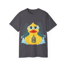 Load image into Gallery viewer, Unisex Ultra Cotton Tee - Yellow Rubber Duck - Front with Water - First Sergeant