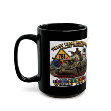 Load image into Gallery viewer, Black Mug (15oz) - Army - 761st Tank Battalion - Black Panthers - w Tank w - KITT SSI WWII EU SVC - 3D - Enhanced