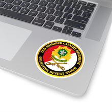 Load image into Gallery viewer, Kiss-Cut Stickers - Army - 2nd Armored Cavalry Regiment DUI - Red White - Operation Desert Storm