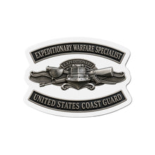 Load image into Gallery viewer, Die-Cut Magnet - USCG - Expeditionary Warfare Specialist w txt - 3D - Enhanced