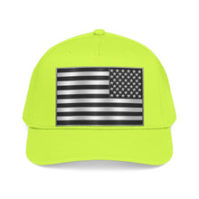 Load image into Gallery viewer, Mid Profile Baseball Cap - Flag - United States - Black and White - 3D - Enhanced