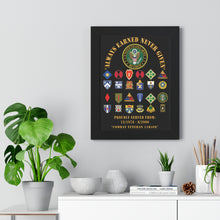 Load image into Gallery viewer, Honorable Veteran Framed Poster, Military Wall Art, Retirement Gift, Veteran's Day Decor, Personalized Military Tribute - Combat Veteran - 11B40X - Retired Army with Multi Units