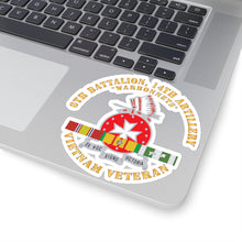Load image into Gallery viewer, Kiss-Cut Stickers - 6th Battalion, 14th Artillery Regiment - DUI - Warbonnets - VN SVC BAR - Top X 300