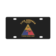 Load image into Gallery viewer, Army - SSI - 24th Armored Division - WWII - US Army X 300 Classic License Plate