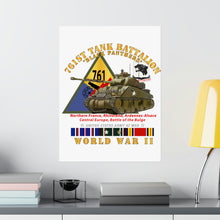 Load image into Gallery viewer, Premium Matte vertical posters - Army - 761st Tank Battalion - Black Panthers - w Tank w SSI Wwii EU SVC