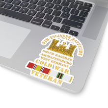Load image into Gallery viewer, Kiss-Cut Sticker - Army - 9th Engineer Battalion -Gilas w BR - Num, Aschaffenburg West Germany COLD SVC