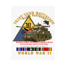 Load image into Gallery viewer, Premium Matte vertical posters - Army - 761st Tank Battalion - Black Panthers - w Tank w SSI Wwii EU SVC