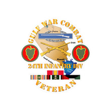 Load image into Gallery viewer, Kiss-Cut Vinyl Decals - Army - Gulf War Combat Infantry Vet w 24th ID SSI