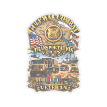 Load image into Gallery viewer, Kiss-Cut Stickers - Army - Gulf War Combat Vet - Transportation Corps - 3D - Enhanced
