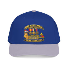 Load image into Gallery viewer, Mid Profile Baseball Cap - Army - Iraq War Veteran - Ribbon Bar - Map - SSI - 1st Armored Division - 3D - Enhanced
