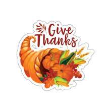 Load image into Gallery viewer, Die-Cut Stickers - Thanksgiving - Give Thanks
