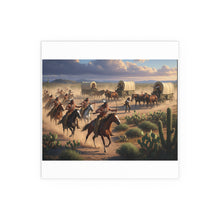 Load image into Gallery viewer, Indoor and Outdoor Silk Posters - Apache Indians attacking a wagon train