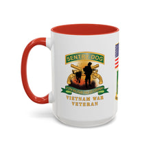 Load image into Gallery viewer, Accent Mug - Army - Sentry Dog - 212th Military Police Company - 720th MP Bn w VN Svc Ribbons