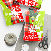 Load image into Gallery viewer, Gift Wrap Papers - Christmas and new year patchwork seamless
