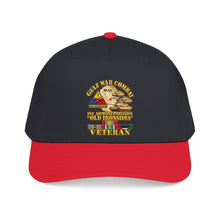 Load image into Gallery viewer, Mid Profile Baseball Cap - Army - Gulf War Combat - 1st Armored Divi - Old Ironsides - Veteran - Map w GULF SVC - 3D - Enhanced