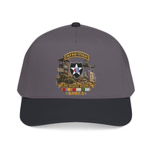 Load image into Gallery viewer, Mid Profile Baseball Cap - Army - 2nd Infantry Division w Br - Ribbon COLD WAR Vet Tab - Korea - 3D - Enhanced
