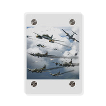 Load image into Gallery viewer, Acrylic Wall Art Panel - German jet fighters attacking US bombing formations