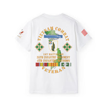 Load image into Gallery viewer, Unisex Ultra Cotton Tee - Vietnam Combat Infantry Veteran, 1st Battalion, 35th Infantry Regiment with CIB - Vietnam Service RIbbons
