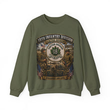 Load image into Gallery viewer, 18th Infantry Division Crewneck Sweatshirt - Division Collage 3D Emblem