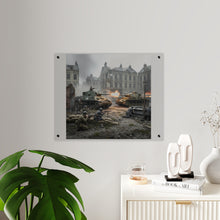 Load image into Gallery viewer, Acrylic Wall Art Panel - US Tank Destroyer - M10 Wolverine Battles a German Panzer Tank