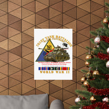 Load image into Gallery viewer, Premium Matte vertical posters - Army - 761st Tank Battalion - Black Panthers - w Tank w SSI Wwii EU SVC
