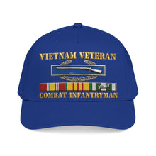 Load image into Gallery viewer, Mid Profile Baseball Cap - Army - Vietnam Veteran - Cbt Infantryman w CIB VN SVC - 3D X 300