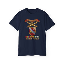 Load image into Gallery viewer, Unisex Ultra Cotton Tee - Army - 17th Field Artillery w Br - Ribbon, Vietnam Veteran w VN SVC - 3D - Enhanced