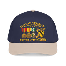Load image into Gallery viewer, Mid Profile Baseball Cap - Army - Vietnam Vet - w Medals - VN - 1st Cav Division - 3D - Enhanced